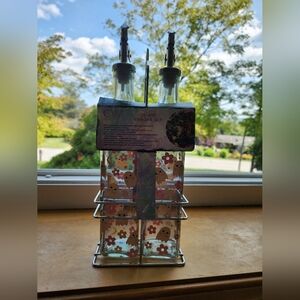 Halloween ghost oil and vinegar set with holder NEW